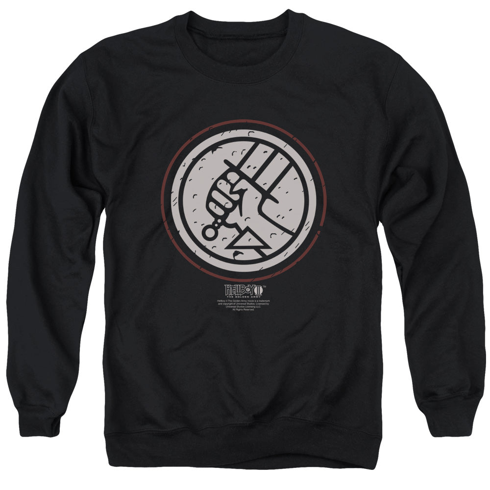 Hellboy II Mignola Style Logo Mens Crewneck Sweatshirt Black