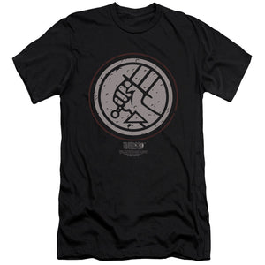 Hellboy II Mignola Style Logo Slim Fit Mens T Shirt Black