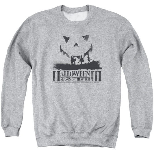 Halloween III Silhouette Mens Crewneck Sweatshirt Athletic Heather