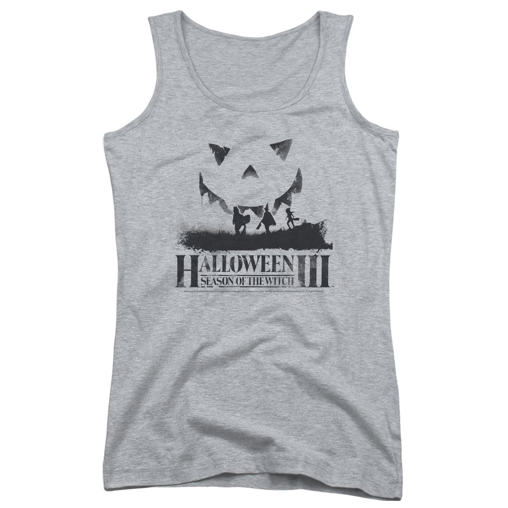 Halloween III Silhouette Womens Tank Top Shirt Athletic Heather