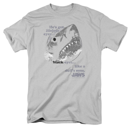 Jaws Like Dolls Eyes Mens T Shirt Silver