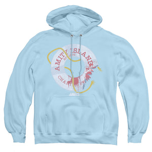 Jaws Life Preserver Mens Hoodie Light Blue