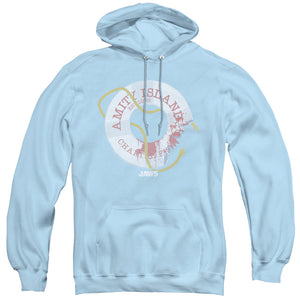 Jaws Life Preserver Mens Hoodie Light Blue