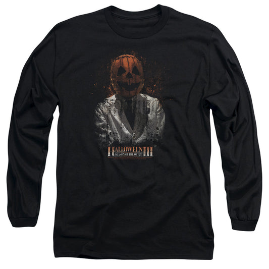 Halloween III H3 Scientist Mens Long Sleeve Shirt Black