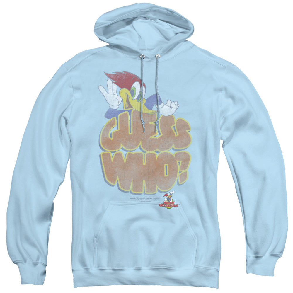 Woody Woodpecker Guess Who Mens Hoodie Light Blue