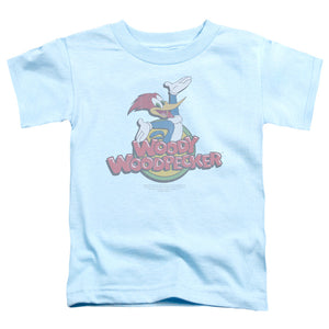 Woody Woodpecker Retro Fade Toddler Kids Youth T Shirt Light Blue