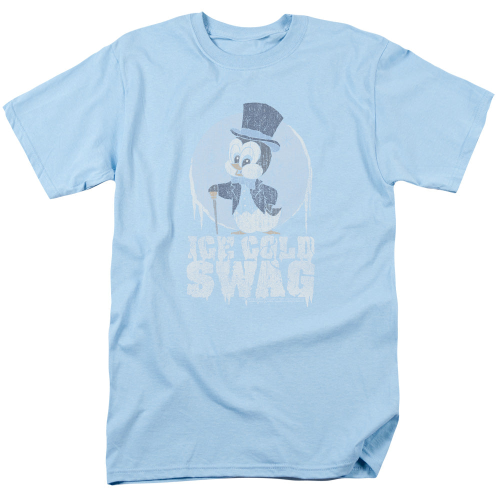 Chilly Willy Ice Cold Mens T Shirt Light Blue
