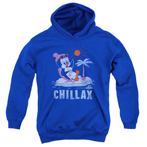 Chilly Willy Chillax Kids Youth Hoodie Royal Royal Blue