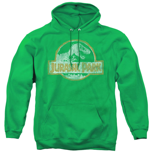 Jurassic Park JP Orange Mens Hoodie Kelly Green