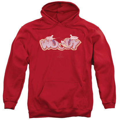 Woody Woodpecker Sketchy Bird Mens Hoodie Red