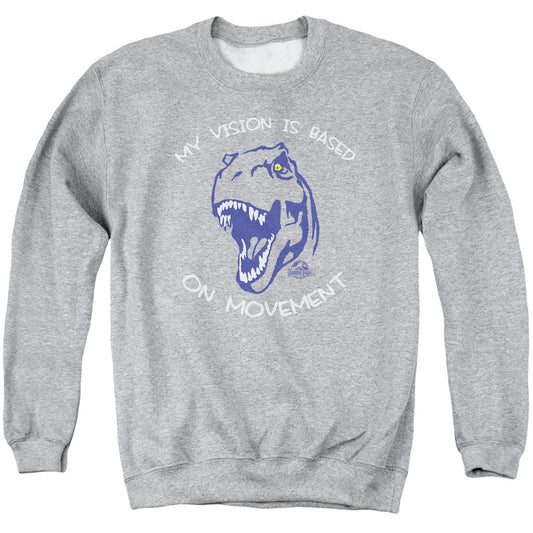 Jurassic Park My Vision Mens Crewneck Sweatshirt Athletic Heather
