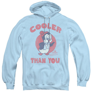 Chilly Willy Cooler Than You Mens Hoodie Light Blue