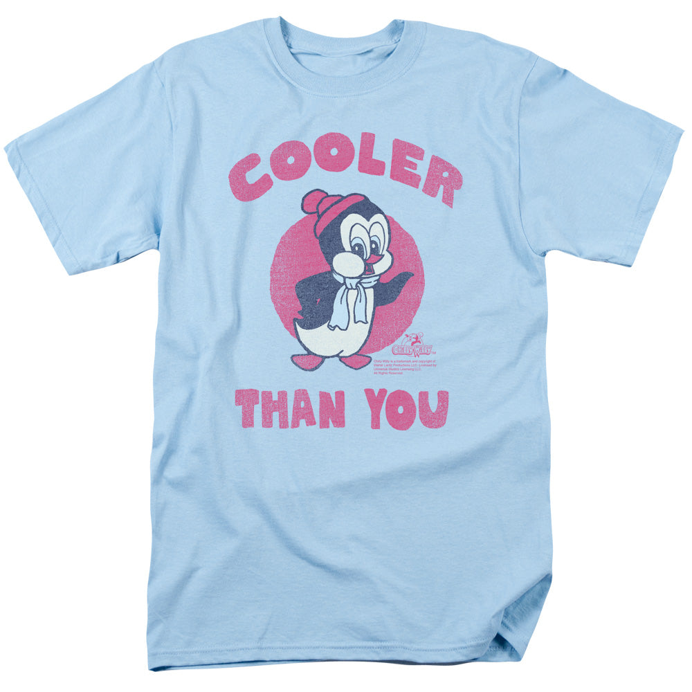 Chilly Willy Cooler Than You Mens T Shirt Light Blue