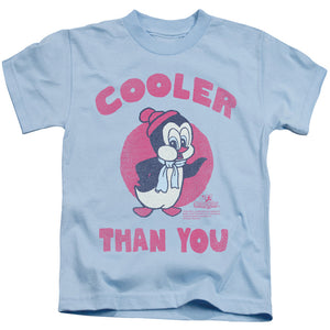 Chilly Willy Cooler Than You Juvenile Kids Youth T Shirt Light Blue