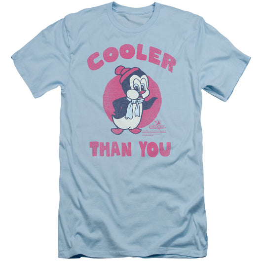 Chilly Willy Cooler Than You Slim Fit Mens T Shirt Light Blue