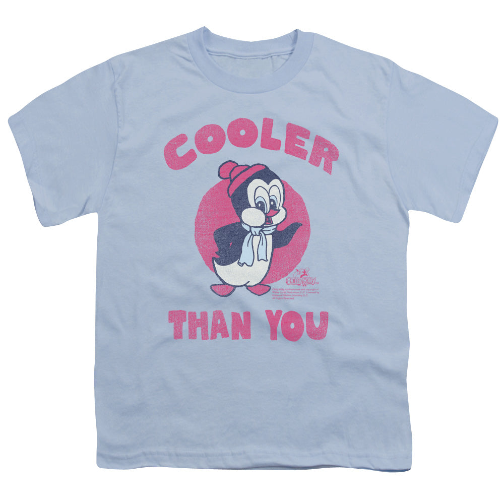 Chilly Willy Cooler Than You Kids Youth T Shirt Light Blue