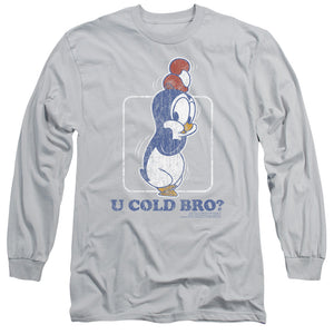 Chilly Willy U Cold Bro Mens Long Sleeve Shirt Silver