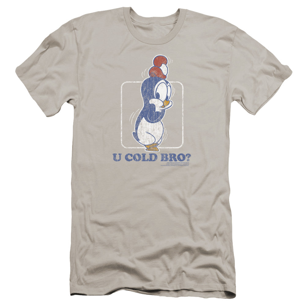 Chilly Willy U Cold Bro Premium Bella Canvas Slim Fit Mens T Shirt Silver