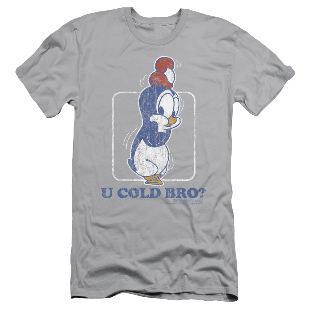 Chilly Willy U Cold Bro Slim Fit Mens T Shirt Silver