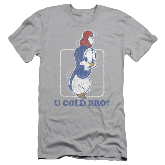 Chilly Willy U Cold Bro Slim Fit Mens T Shirt Silver