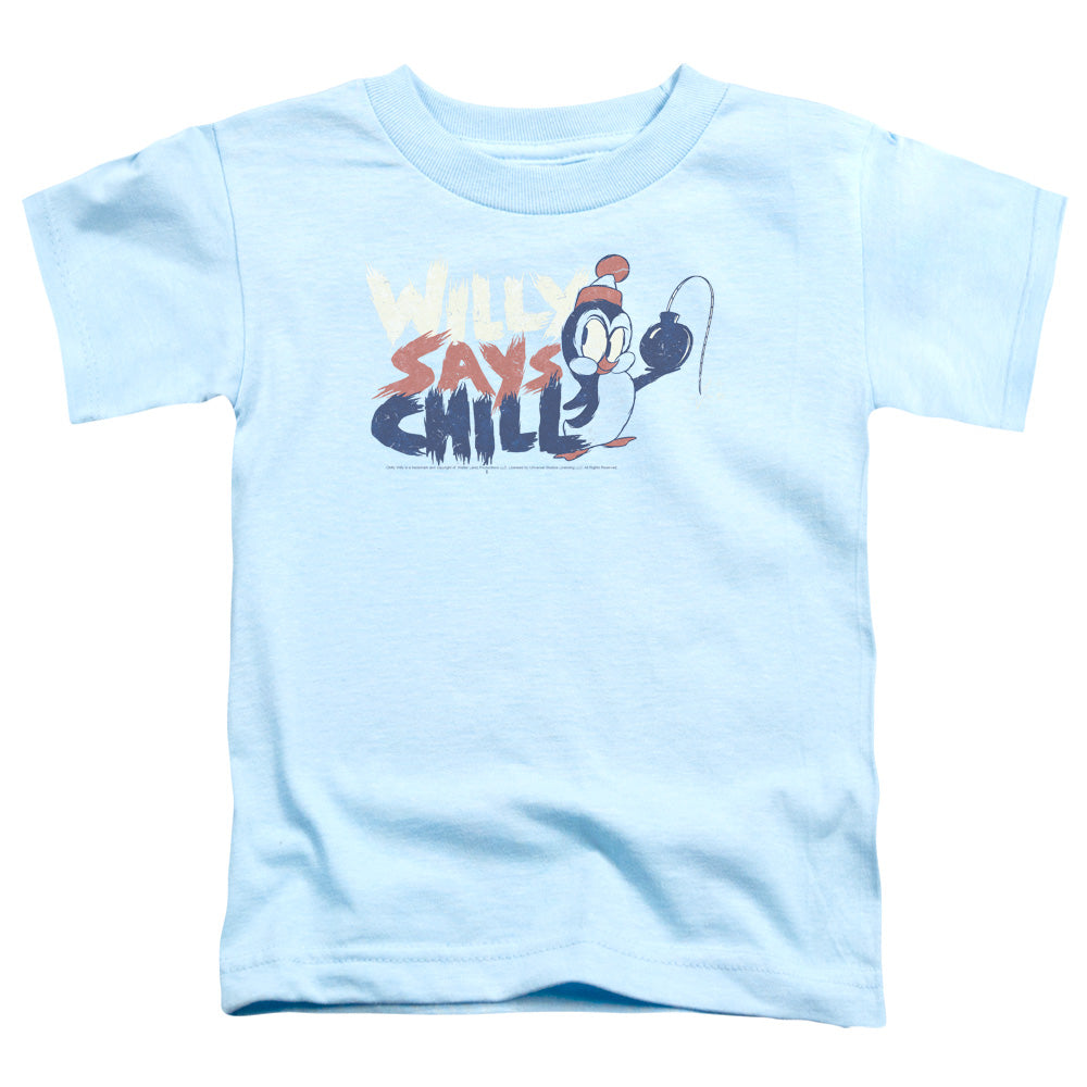 Chilly Willy I Say Chill Toddler Kids Youth T Shirt Light Blue