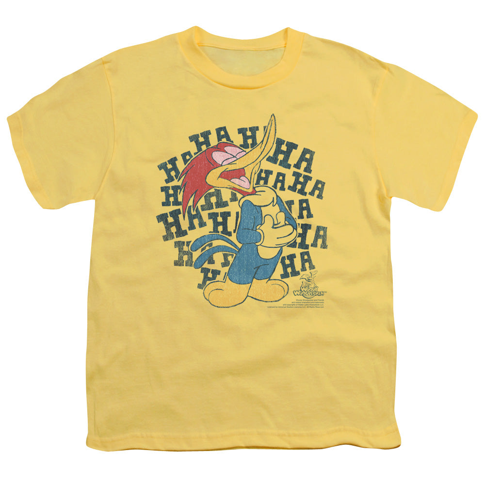 Woody Woodpecker Laugh It Up Kids Youth T Shirt Banana