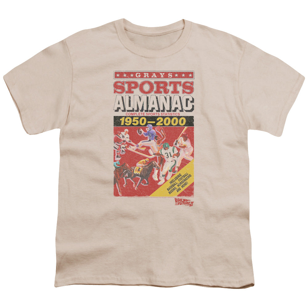Back To The Future II Sports Almanac Kids Youth T Shirt Cream