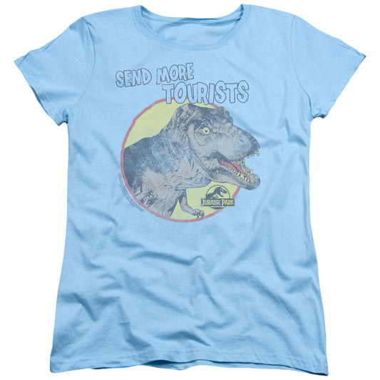 Jurassic Park More Tourists Womens T Shirt Light Blue