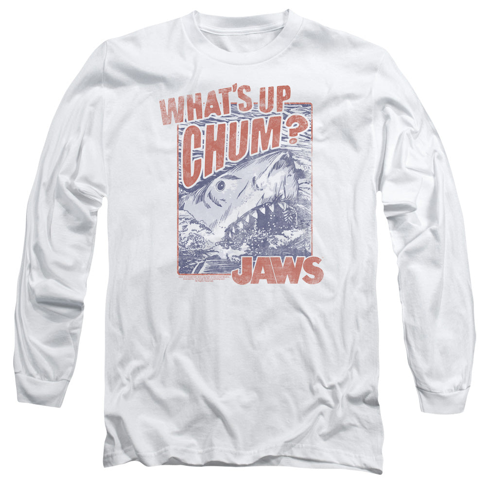 Jaws Chum Mens Long Sleeve Shirt White