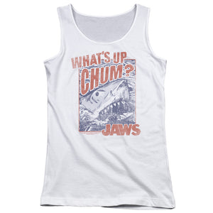 Jaws Chum Womens Tank Top Shirt White