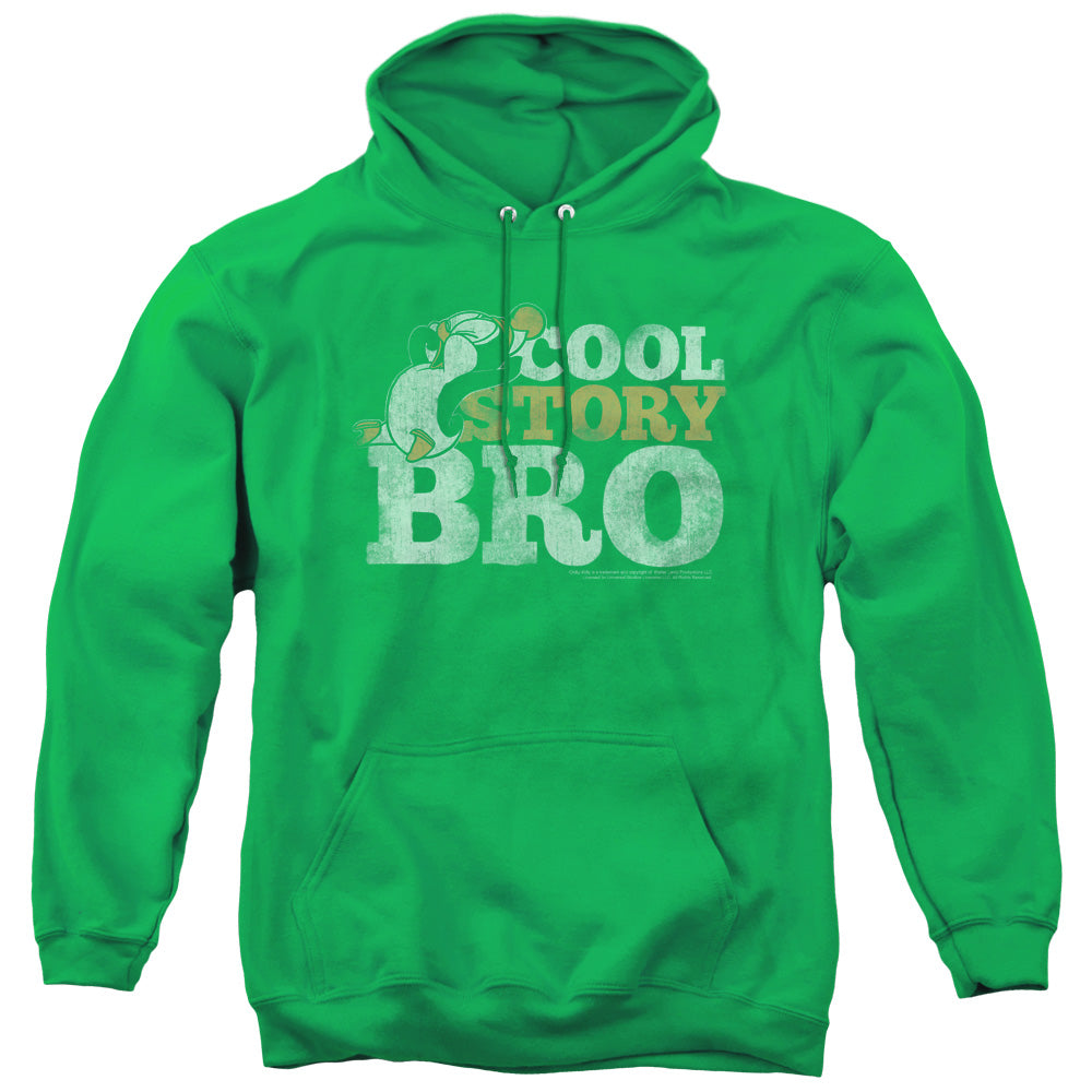 Chilly Willy Cool Story Mens Hoodie Kelly Green