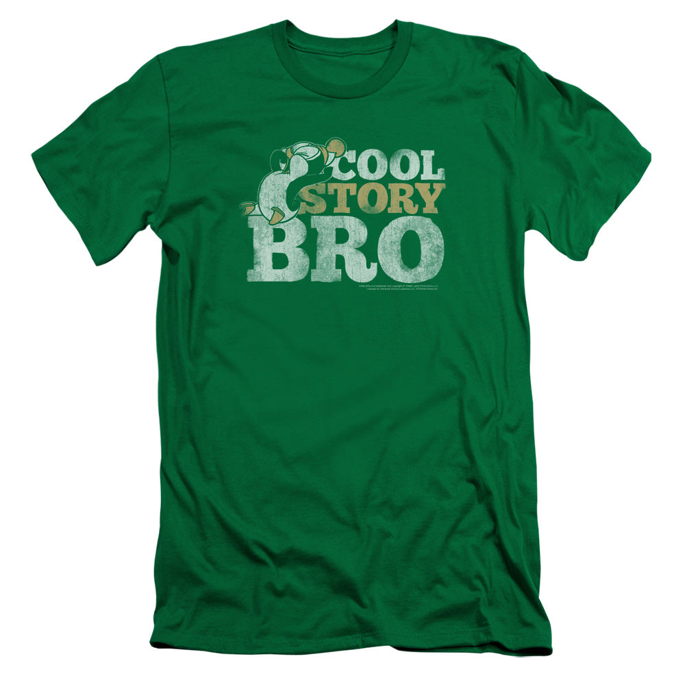 Chilly Willy Cool Story Slim Fit Mens T Shirt Kelly Green