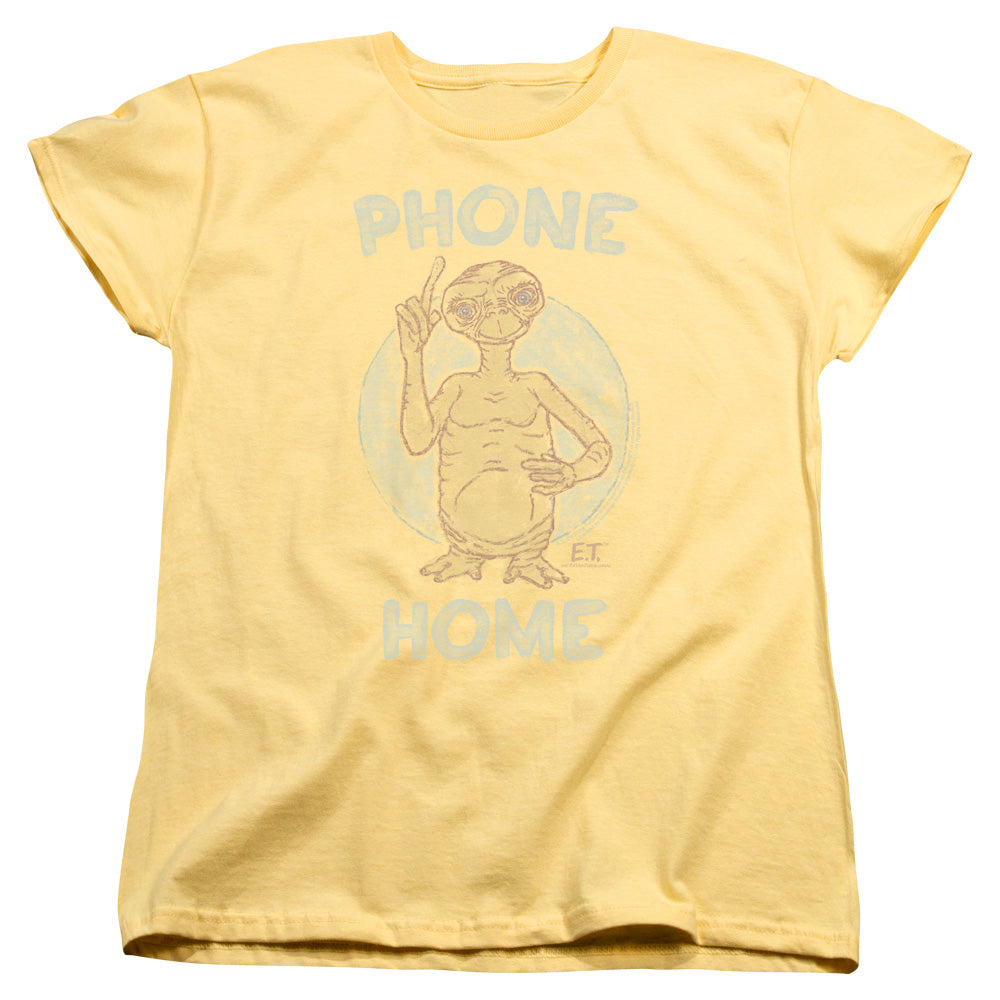 ET the Extra Terrestrial Phone Womens T Shirt Yellow