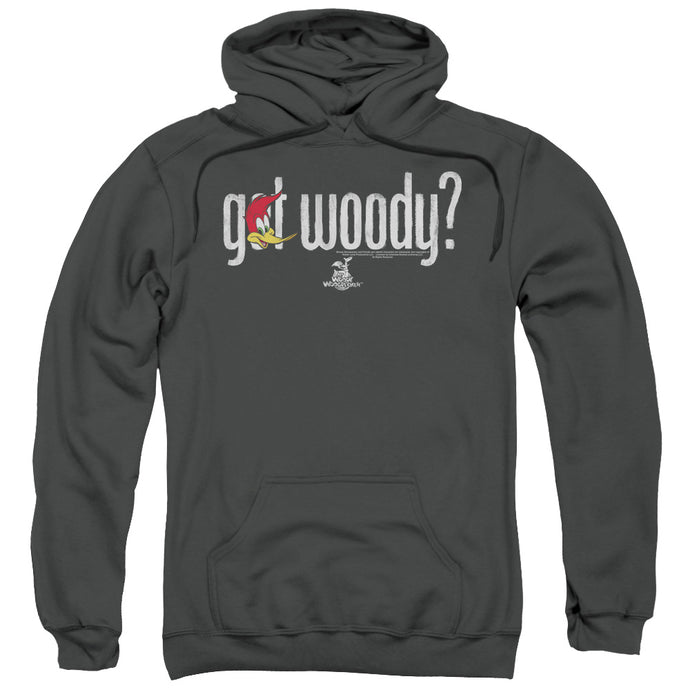 Woody Woodpecker Got Woody Mens Hoodie Charcoal