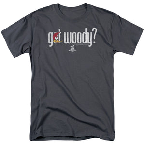Woody Woodpecker Got Woody Mens T Shirt Charcoal