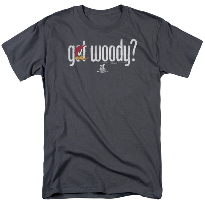 Woody Woodpecker Got Woody Mens T Shirt Charcoal