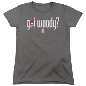 Woody Woodpecker Got Woody Womens T Shirt Charcoal