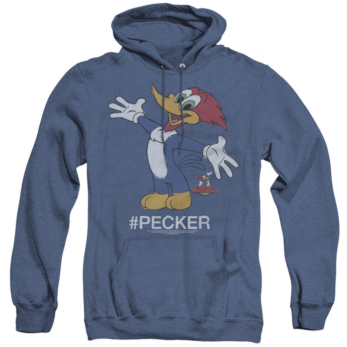 Woody Woodpecker Hashtag Woody Heather Mens Hoodie Royal Blue