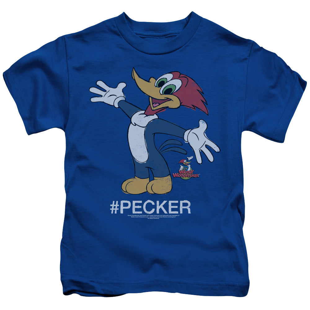 Woody Woodpecker Hashtag Woody Juvenile Kids Youth T Shirt Royal Blue