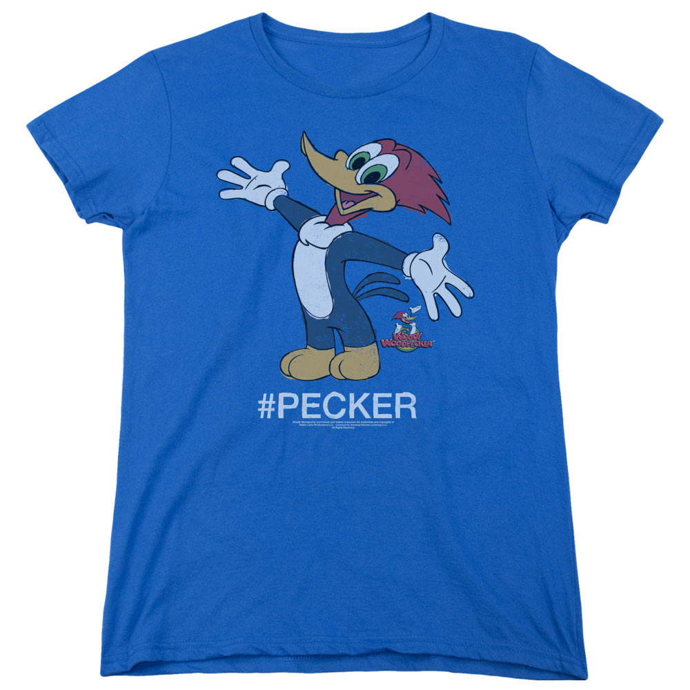 Woody Woodpecker Hashtag Woody Womens T Shirt Royal Blue