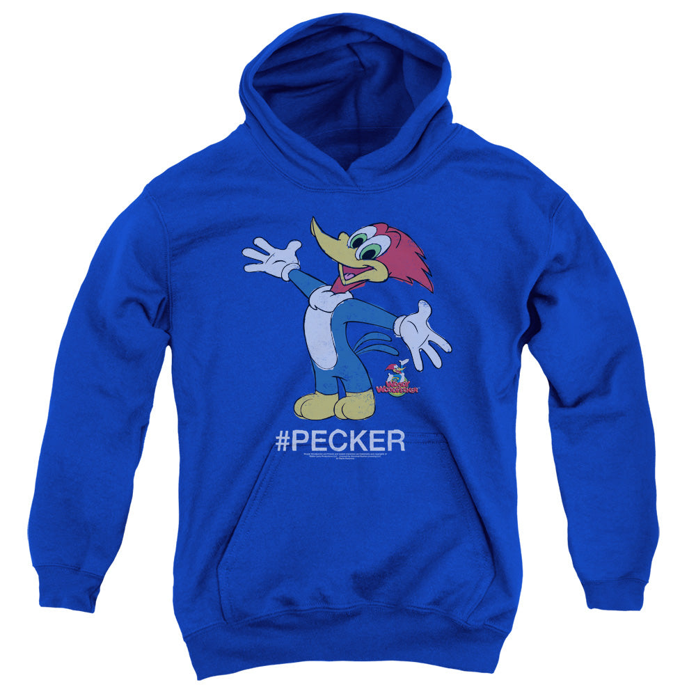 Woody Woodpecker Hashtag Woody Kids Youth Hoodie Royal