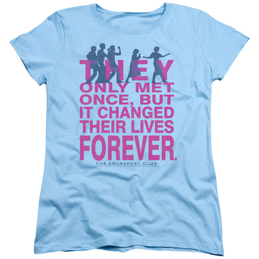 Breakfast Club Forever Womens T Shirt Light Blue