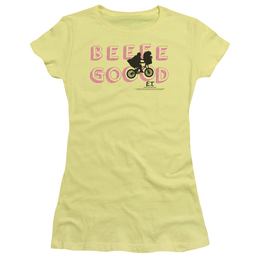 ET the Extra Terrestrial Goood Junior Sheer Cap Sleeve Womens T Shirt Yellow