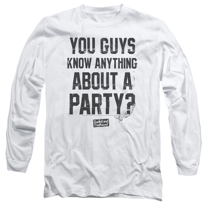 Dazed and Confused Party Time Mens Long Sleeve Shirt White