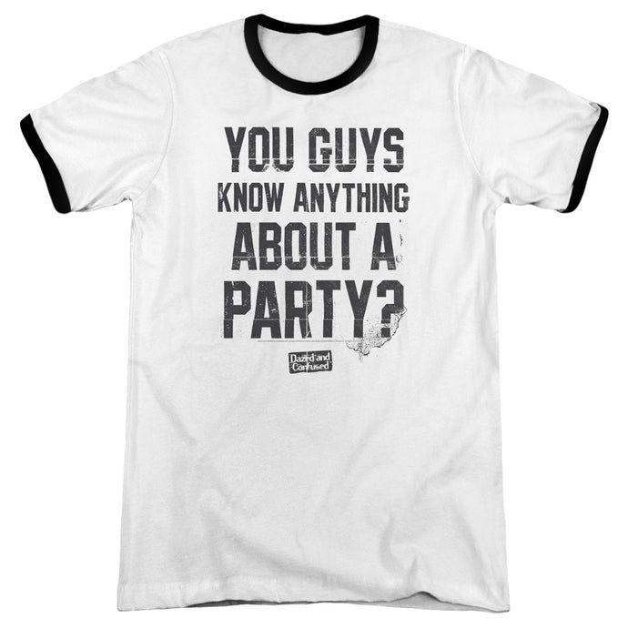 Dazed and Confused Party Time Heather Ringer Mens T Shirt White