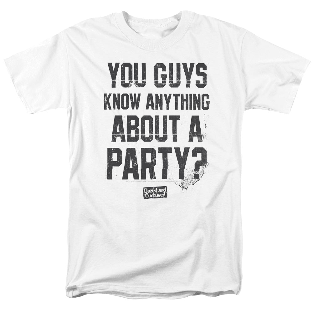 Dazed And Confused Party Time Mens T Shirt White White