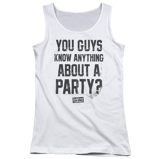 Dazed and Confused Party Time Womens Tank Top Shirt White