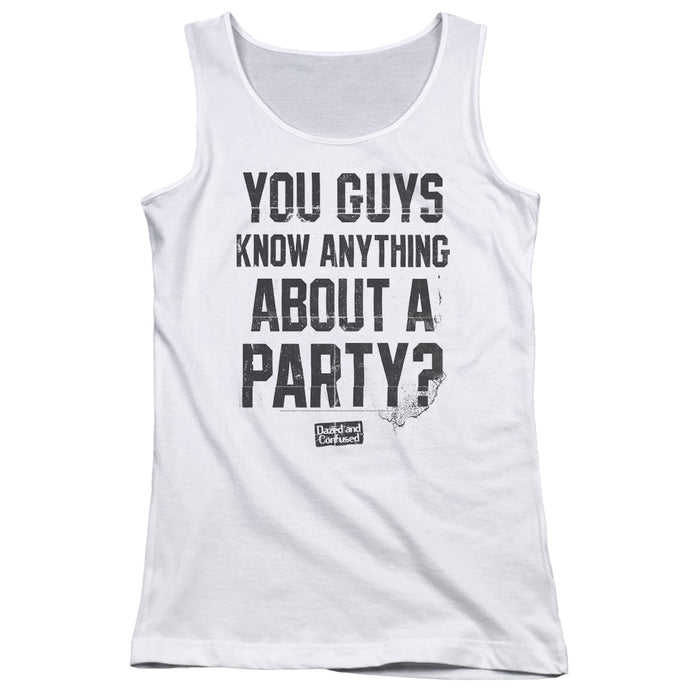 Dazed and Confused Party Time Womens Tank Top Shirt White