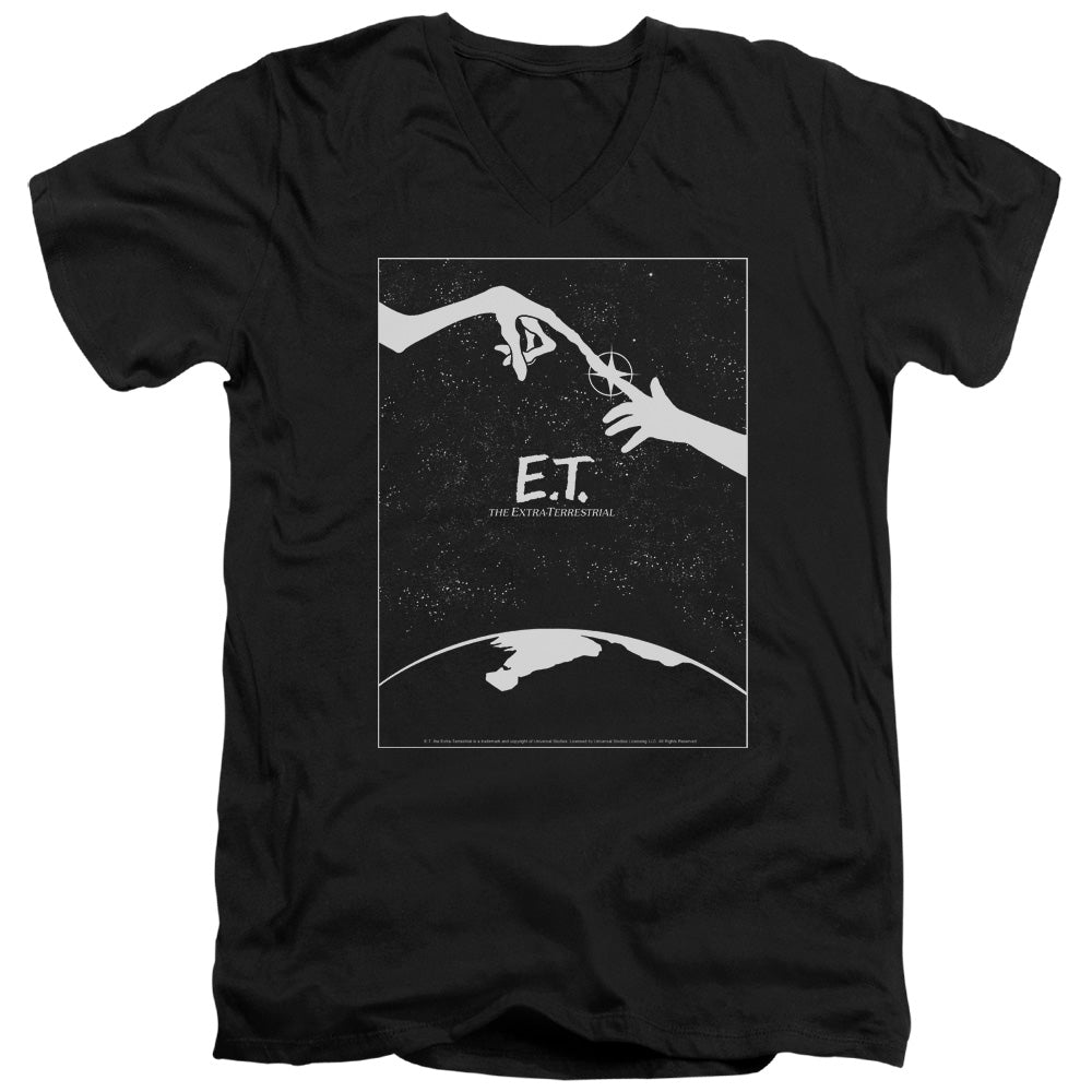 ET the Extra Terrestrial Simple Poster Mens Slim Fit V-Neck T Shirt Black