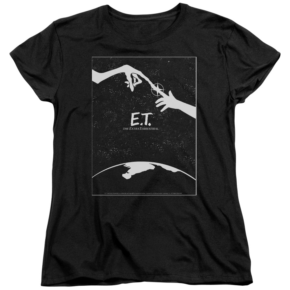 ET the Extra Terrestrial Simple Poster Womens T Shirt Black